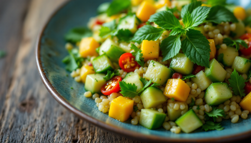 Salada de Grão-de-Bico com Abacate e Limão