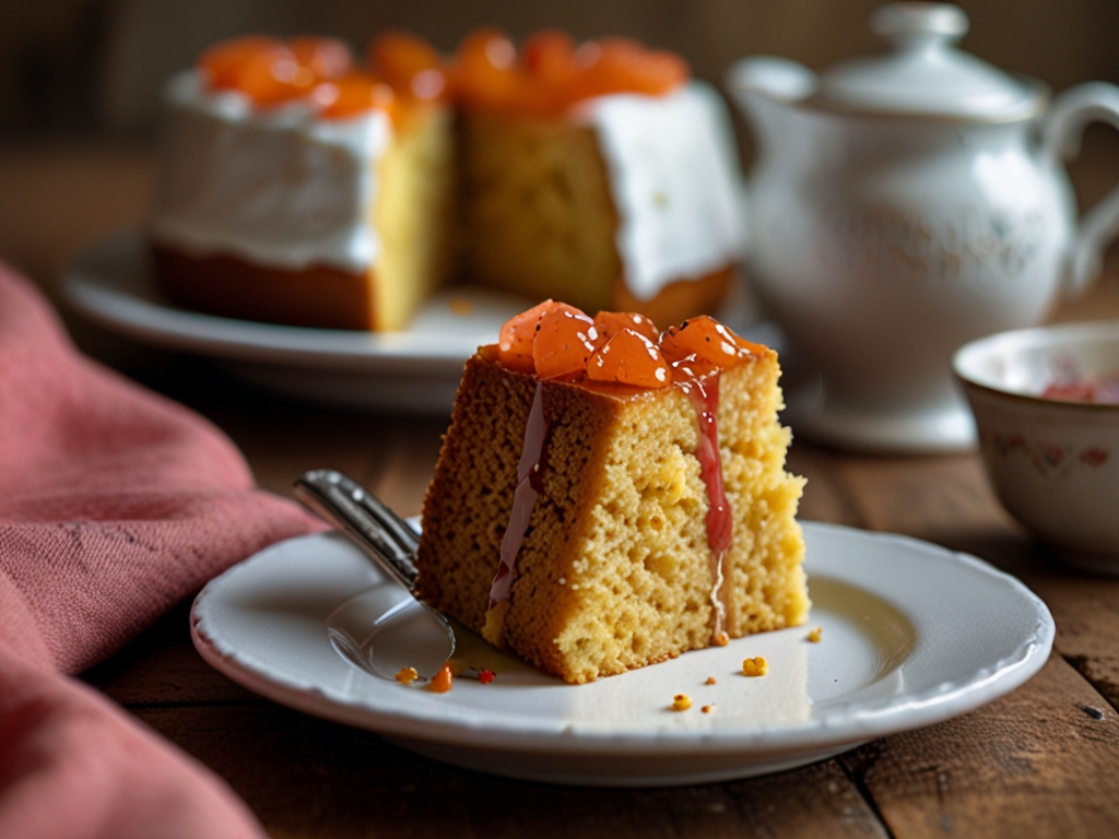 bolo de fubá com goiabada